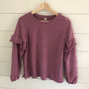 Ruffle sleeve sweatshirt - sz m
